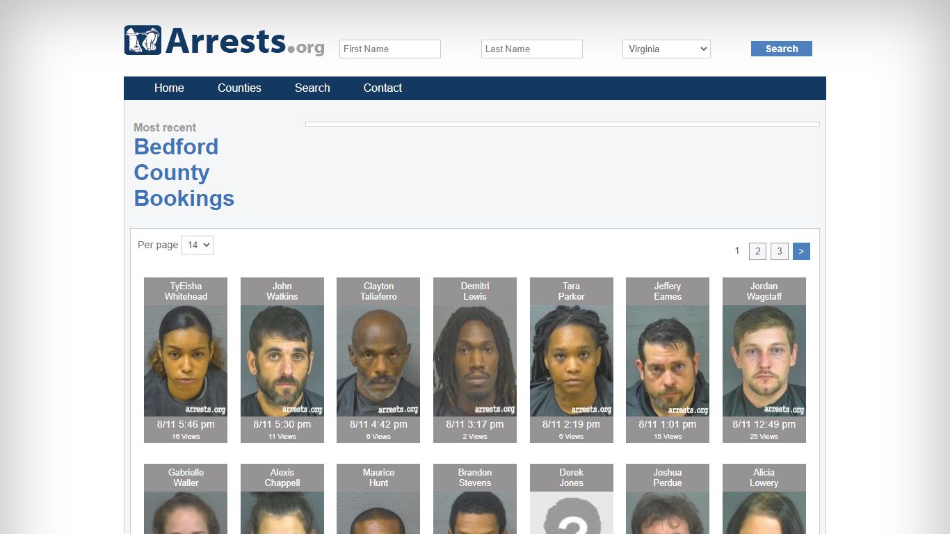 Bedford County Arrests and Inmate Search